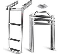 Telescoping Boat Boarding Ladder with Press-Type Spring Latch and Carry Handle