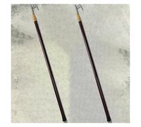 Telescoping Boat Docking Rod with Non-Slip Rubber Handle - 13, 16, 20 Ft Adjustable Pole with Stainless Steel Hook(Brown,2Setx4m)