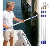 Telescoping Boat Hook for Docking, 3 Pcs Extension Pole Set, Commercial & Home Accessories, Rescue Rod, Awning Hooks