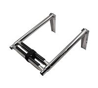 Telescoping Boat Ladder, 2 Step Stainless Steel Folding Boarding Drop Ladder for Dock, RV, Yacht - Over/Under Platform Mount
