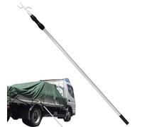 Telescoping Cargo Grabber - 4.92ft Reach Retriever Tool, Heavy Duty Bed Cargo Collection Hooks | Stainless Steel Truck Telescopic Pole with 2 Hooks, Expandable Reach Tool for Cargo Loading