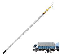 Telescoping Cargo Pole - Extendable Steel Pickup Reacher Tool, Durable Cargo Grab Stick | Adjustable Telescopic Shaft Design, Truck Storage Retrieval, Lightweight Handle Grip Option, Weatherproof Load