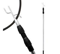 Telescoping Cargo Retriever Hook with Grab Hook, 1.5m Stainless Steel Pickup Truck Bed Reach Tool, Pull Pole for Camping, 4.92Ft Multi-Use Reacher for Boats and SUVs