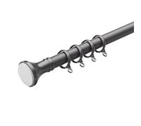 Telescoping Curtain Rod No Drilling HeavyDuty 40500 cm Adjustable Curtain Rod for Grommet & TabTop Curtains Gray Fits Large Windows (310400 cm / 123" 157")