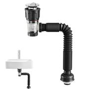 Telescoping Drain Pipe | Expandable Anti-Odor Drain Outlet Hose | Flexible Seamless Connection Adjustable Wash Basin Sink Sealing Tubing for Kitchen Garden Bathroom Indoor Outdoor Use