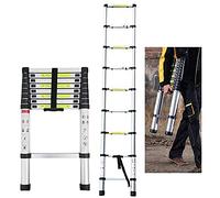 Telescoping Extension Ladder 6.2M Aluminum Multi-Purpose Foldable Ladder Portable Space-Saving Design Max Load 150kg/330lb Ideal for Home Garden and Professional Use