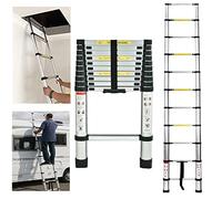 Telescoping Extension Ladder Ladder 10.5FT Aluminum Telescopic Extendable Ladder Multi-Purpose Folding Ladder for Home Office Loft RV