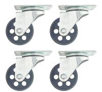 Telescoping Gantry Crane Casters, Shop Lift Hoist Casters, Cast Iron Caster Wheels, Engine Hoist Replacement Parts, Capacity Up to 800LBS, Pack of 4
