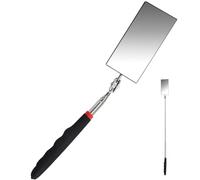 Telescoping Inspection Mirror 12-30 Inch Extendable Flexible Mirror Rectangle Extension Adjustable Retractable Mirror Mechanic Mirror Inspection Tool with Long Handle for Extra Viewing