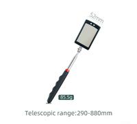 Telescoping Inspection Mirror, LED Lighted Flexible Neck, 360° Rotation, 290-880mm Extendable, Stainless Steel, for Mechanics, Dentists, DIY