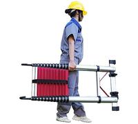 Telescoping Ladder 8m 7m 6m 5m 4m 3m 2m - Multi-Purpose Folding Ladder with Hooks Lightweight Aluminum Extension Ladder for RV Attic & Home Use