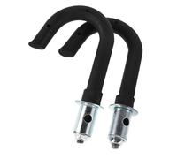 Telescoping Ladder Hooks, Stainless Steel Stabiliser Brackets | Lightweight Black Rubber Grip, Detachable Accessories, 18.3x11.5x2.8cm, Suitable for Lofts, Fences and Indoor Use