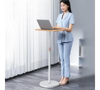 Telescoping Laptop Floor Stand Adjustable Height Ergonomic Workstation Sturdy Carbon Steel Base for Video Calls Home Office Comfortable Viewing Angle Space Saving Design Durable Construction