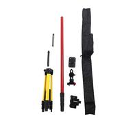 Telescoping Level Support Pole Stainless Steel Heavy Duty Adjustable Base 5/8in 1/4in Threads for Contractors Engineers Surveyors 114 to 388mm Length