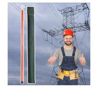 Telescoping Measuring Stick for Construction and Linemen - Non-Conductive, Lightweight, Durable Surveying Tool with Hook