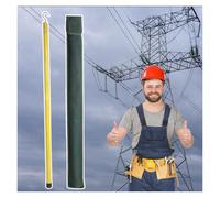 Telescoping Measuring Stick for Construction and Linemen - Non-Conductive, Lightweight, Durable Surveying Tool with Hook