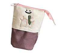 Telescoping Pencil Case Extendable Pen Pouches Zippered Expandable Bag Standing Holder for Kid Student Case