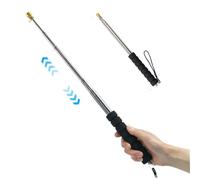 Telescoping Pole 9.84FT Stainless Steel Handheld Telescopic Flag Pole with Anti-Slip Handle Portable Extendable Flag Pointer for Tour Guide Black