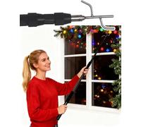 Telescoping Pole with Hook for Hanging Lights and Docking Rescue, Attic Pull Down Push Hook System Kit