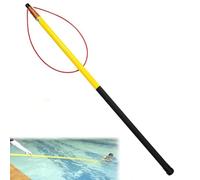 Telescoping Pool Pole, Adjustable Fiberglass Water Rescue Equipment with Safety Hook, 4.5M-6.5M Length for Lakes, Boats, Pools & Water Parks, 21.3ft, 5 Sections