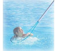 Telescoping Pool Rescue Pole 10-16 Ft, Adjustable Lifeguard Rod with Rope for Indoor/Outdoor Pools, Safety Hook for Home & Hotel Use - Essential Lifesaving Equipment