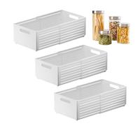 Telescoping Snack Storage Bins - 3-Piece Expandable Set, Smooth Sliding Structure, Lightweight & Sturdy, Easy Cleaning | Home Storage Organization, Kitchen Drawers, Office Supplies, Kids Toys