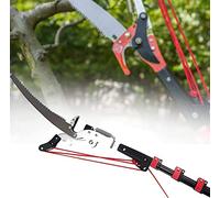 Telescoping Tree Pruner Set with Adjustable Pole Saw and Lopper, 24ft Reach, for Cutting and Trimming High Branches