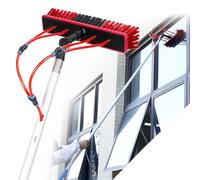 Telescoping Water Fed Pole Brush Kit, High Reach Window Cleaning Tool for Solar Panels, 500cm Extension