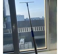 Telescoping Window Cleaning Pole, 1.4 2.4 3.9 4.6M Long Window Washing Kit With Scrubber Combo and Elastic Scraper, for House/car Windshield Squeegee/Glass Doors/Mirrors/Shower Glass ( Size : 2.4m/7.9