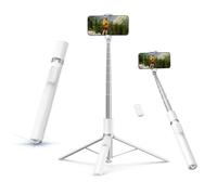 TELESIN 180CM Phone Tripod Stand, Gravity-Activated Auto-Open Selfie Stick Tripod, Extendable Phone Stand w/Magnetic Bluetooth Remote, 360° Adjustable Travel/Vlog Selfie Stick for iPhone/Android