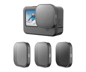 TELESIN 3-Pack ND Filter Lens ND8 ND16 ND32 Compatible for GoPro Hero 12 Hero 11 Hero 10 Hero 9 Black, Neutral Density Lens Filter Kit Lens Protector for Go Pro 12 11 10 9 Accessories