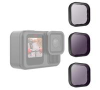 TELESIN 3 Pieces Neutral Density Filter ND8 ND16 ND32 Compatible with GoPro Hero 13 Black - Lens Filter Kit for Go Pro 13 Camera Accessories