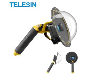 TELESIN 30M Waterproof 6'' Dome Port Underwater Housing Case With Floating Handle Trigger For GoPro Hero 13 12 11 10 9