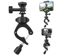 TELESIN 360° Rotatable Handlebar Mount with Phone Holder | for GoPro Hero 13-7, Insta360 Luna Ultra X5 X4, DJI Osmo, Smartphones, Bike Motorcycle Accessories