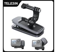 TELESIN 360° Rotation Magnetic Backpack Clip Clamp Mount for GoPro Hero 13 12 11 10 9 8 7 Insta360 DJI Action Camera Accessories