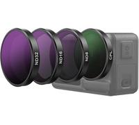 TELESIN 4-Pack CPL+ND8+ND16+ND32 Filter Set for DJI Osmo Action 5 Pro 4 3 | Snap On, Polarizing Neutral Density HD Filters, Protective lens for DJI Action 5 Pro 4 3 Accessories
