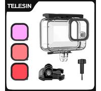 TELESIN 60M Waterproof Case For GoPro Hero 13 12 11 10 9 Underwater Diving Housing Cover With Filter Action Camera Accessories