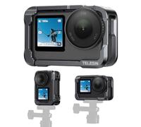 TELESIN Aluminum Alloy Protective Frame Case for DJI Osmo Action 6 Camera, Quick-Release Metal Rabbit Cage Protective Frame Housing Sleeve with 1/4" Screw and Cold Shoe, Action 6 Accessories