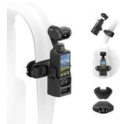 TELESIN Backpack Clip Mount for DJI Osmo Pocket 3, One-Handed Quick Release Holder with Dual Lock, Anti-Slip Silicone Pad, Scratch-Proof, Fits Most Backpack Straps, Outdoor POV Accessory