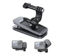 TELESIN Backpack Shoulder Strap Clip Mount for GoPro Hero 13 12 11 10 9 8, DJI OSMO Action 5 Pro 4 3, Insta360 X4, with 360° Rotational, Quick Release Clamp Body Cam Holder, Action Camera Accessories
