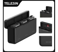 TELESIN Battery Charger For DJI OSMO Action 3 4 5pro Battery 3 Slots TF Card Battery Storage Portable Charger Box Charging Case