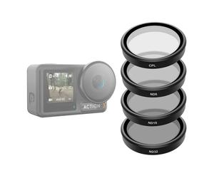 Telesin CPL+ND8/16/32 Lens Filter Kit 4-pack Osmo Action 3/4