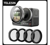 TELESIN CPL ND8 ND16 ND32 Lens Set Aluminium Alloy Frame for DJI OSMO Action 3 4 5pro ND CPL Filter Action Camera Accessories
