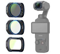 TELESIN Filter Kit for DJI Osmo Pocket 3-VND 2-32 Variable ND, CPL & 1/4 Black Mist Filters, HD Optical Glass, Multi-Coated Lens Filters Set, Pocket 3 Accessories for Travel, Vlogging