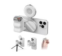 TELESIN Fun Shot Magnetic Phone Camera Grip + C03 Magnetic Selfie Light (Silver) Bundle Kit Compatible with iPhone & Android, Creator Kit for Selfies/Photography/TikTok/Zoom Calls/Video