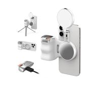 TELESIN Fun Shot Magnetic Phone Camera Grip + C03 Magnetic Selfie Light (White) Bundle Kit Compatible with iPhone & Android, Creator Kit for Selfies/Photography/TikTok/Zoom Calls/Video
