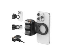 TELESIN Fun Shot Magnetic Phone Grip, Magnetic Camera DSLR Style Shutter Grip for iPhone & Android w Detachable Bluetooth Control - 1/4" Thread - Comfort Ergonomic Phone Camera Grip (Black)