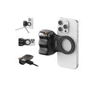 TELESIN Fun Shot Magnetic Phone Grip, Magnetic Camera DSLR Style Shutter Grip for iPhone & Android w Detachable Bluetooth Control - 1/4" Thread - Comfort Ergonomic Phone Camera Grip (Black)