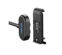TELESIN Magnetic Contacto for GoPro Mission 1 Pro Hero 13/12/11/10/9 Black | IPX5 Waterproof Battery Side Door Cover, 3.9ft Charging Cable, Fast Charging, Go Pro Mission 1 Pro Hero 13 12 11 Accessories