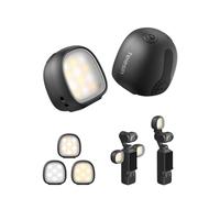 TELESIN Magnetic Fill Light for DJI Osmo Pocket 4 3 CRI95+ Mini Vlog Lamp with 3 Color Temperatures 3 Brightness Levels Ultra Light 19g Portable for Content Creation